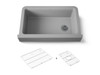 Undermount single-bowl farmhouse kitchen sink