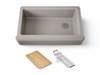 35-3/4" undermount single-bowl farmhouse workstation kitchen sink