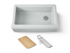 35-3/4" undermount single-bowl farmhouse workstation kitchen sink