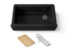 35-3/4" undermount single-bowl farmhouse workstation kitchen sink