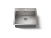 25" top-/undermount single-bowl kitchen sink
