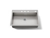 33" top-/undermount single-bowl kitchen sink