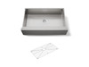 35-1/2" undermount single-bowl farmhouse kitchen sink