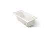 60" x 30" alcove heated whirlpool bath, right drain