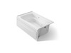 60" x 36" alcove whirlpool bath Bask(R) heated surface, right drain