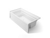 72" x 36" alcove bath with Bask(R) heated surface, alcove, right drain