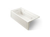 72" x 36" alcove whirlpool bath with Bask(R) heated surface, left drain