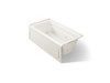 60" x 32" alcove heated whirlpool bath, right drain