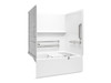 60" x 42" above-floor-drain Vikrell(R) bath/shower with Aging in Place backerboards, grab bars, and bath seat, right drain