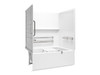 60" x 42" above-floor-drain Vikrell(R) bath/shower with Aging in Place backerboards, grab bars, and bath seat, left drain
