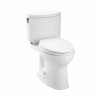 1 GPF Two Piece Elongated Toilet with SanaGloss Ceramic Glaze - Seat Not Included in Cotton