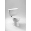 Two Piece Elongated Toilet with SanaGloss Finish and Bolt Down Lid - Seat Not Included in Cotton