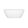 Lussari 63" x 30" Freestanding Back to Wall Bathtub With Void and Tile Flange