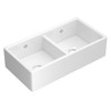 Shaker(TM) 35" Double Bowl Farmhouse Apron Front Fireclay Kitchen Sink