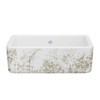 Lancaster(TM) 30" Single Bowl Farmhouse Apron Front Fireclay Kitchen Sink With Metallic Design