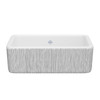 Lancaster(TM) 30" Single Bowl Farmhouse Apron Front Fireclay Kitchen Sink With Lines Design