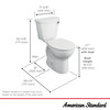Cadet(R) PRO Two-Piece 1.6 gpf/6.0 Lpf Chair Height Round Front Right-Hand Trip Lever Toilet Less Seat