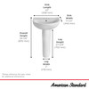 22-Inch Evolution 4-Inch Centerset Pedestal Sink Top