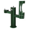 Outdoor Ezh2O Lower Bottle Filling Station Tri-Level Pedestal Non-Filtered Non-Refrigerated Evergreen in Evergreen