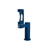 Outdoor Ezh2O Bottle Filling Station Single Pedestal Non-Filtered Non-Refrigerated Freeze Resistant Blue in Blue