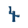 Outdoor Ezh2O Middle Bottle Filling Station Tri-Level Pedestal Non-Filtered Non-Refrigerated Blue in Blue