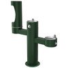 Outdoor Ezh2O Middle Bottle Filling Station Tri-Level Pedestal Non-Filtered Non-Refrigerated Evergreen in Evergreen