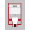 One Piece Elongated 1.6 GPF Wall Mounted Toilet with Dual Max Flush System, In-Wall Tank System and Copper Supply Line - Seat Not Included in Cotton