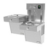 Hydroboost Vandal-Resistant Bottle Filling Station & Bi-Level Ada Cooler Non-Filtered Refrigerated Stainless