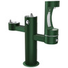 Outdoor Ezh2O Lower Bottle Filling Station Tri-Level Pedestal Non-Filtered Non-Refrigerated Fr Evergreen in Evergreen