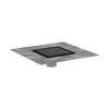 Raindrain Brilliance Point Drain Set 6"X 6" Trim Tileable Rear Cover And Rough in Matte Black