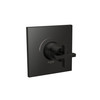 Citterio Pressure Balance Trim- Cross Handle in Brushed Black Chrome
