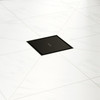 Raindrain Brilliance Point Drain Set 4"X 4" Trim Tileable Rear Cover And Rough in Matte Black