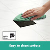 Raindrain Brilliance Point Drain Set 4"X 4" Trim Tileable Rear Cover And Rough in Matte Black