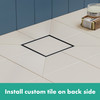 Raindrain Brilliance Point Drain Set 4"X 4" Trim Tileable Rear Cover And Rough in Brushed Stainless Steel