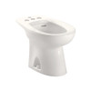 Floor Mounted Porcelain Bidet - Four Hole Faucet Drilling in Colonial White