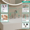 Tecturis S Widespread Faucet 150, 1.2 Gpm in Brushed Black Chrome
