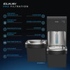 Pro Filtration Bottle Filling Station & Bi-Level Ada Cooler Refrig Ultra-Capacity Lead + Uv Protection Bk in Black Stainless