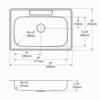 Stainless Steel Sink 33" X 22" X 5-1/2" Drop-In Single Bowl 20 Gauge 4 Faucet Holes Pack Of 10 in Satin