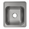 Stainless Steel Sink 17" X 19" X 6-1/8" Drop-In Single Bowl 22 Gauge 3-Hole in Satin