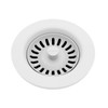 Polymer Drain Fitting With Removable Basket Strainer And Rubber Stopper Arctic Fox in Arctic Fox