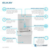 Enhanced Filtered Connected Bottle Filling Station & Single Ada Cooler Arctic White Lead Reduction Drop Down Wrapper