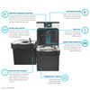 Enhanced Filtered Bottle Filling Station & Single Ada Cooler Midnight Black Pfoa/Pfos & Lead Reduction Drop Down Wrapper