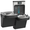 Enhanced Filtered Connected Bottle Filling Station & Bi-Level Ada Cooler Midnight Black Lead Reduction Drop Down Wrapper