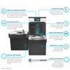 Enhanced Filtered Connected Bottle Filling Station & Bi-Level Ada Cooler Midnight Black Lead Reduction Drop Down Wrapper