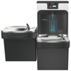 Enhanced Filtered Bottle Filling Station & Bi-Level Ada Cooler Midnight Black Pfoa/Pfos/Lead Reduction Drop Down Wrapper