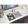 Quartz Classic 33" X 22" X 9-1/2" Equal Double Bowl Undermount Workstation Sink 4Pc Kit Greystone