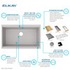 Quartz Classic 33" X 19-3/8" X 9-1/2" Single Bowl Undermount Workstation Sink Kit Greystone in Greystone
