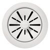 Quartz Perfect Drain 3-1/2" Polymer Disposer Flange With Removable Basket Strainer And Rubber Stopper Ricotta in Ricotta