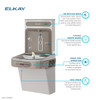 Ezh2O Bottle Filling Station With Single Ada Cooler Hands Free Activation Non-Filtered Refrigerated Light Gray