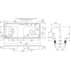Lustertone Classic Stainless Steel 37-1/4" X 17" X 4-1/2" Double Bowl Drop-In Classroom Ada Sink Kit And Vandal-Resistant Filtration Kit With Filter Status Monitor